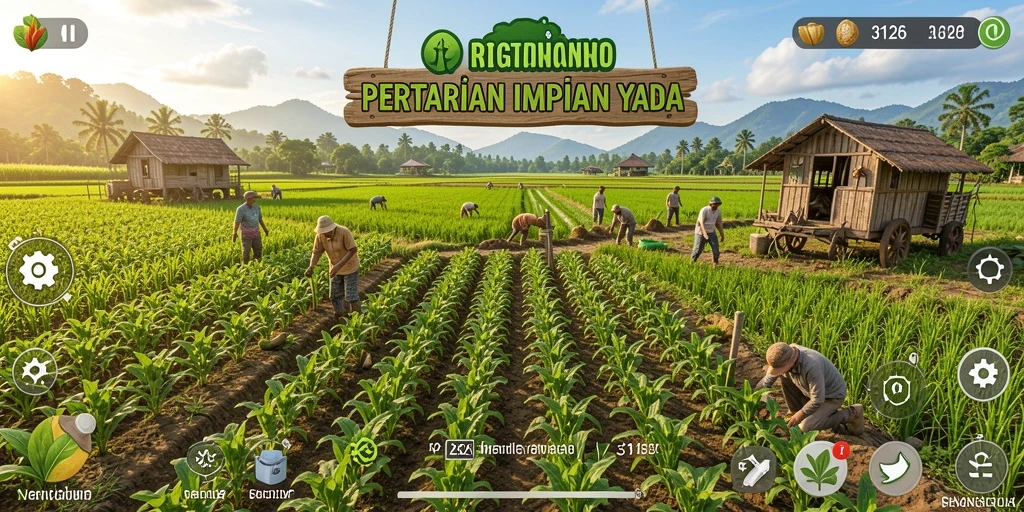 Screenshot utama 3126 menampilkan gameplay bertani yang menyenangkan.
