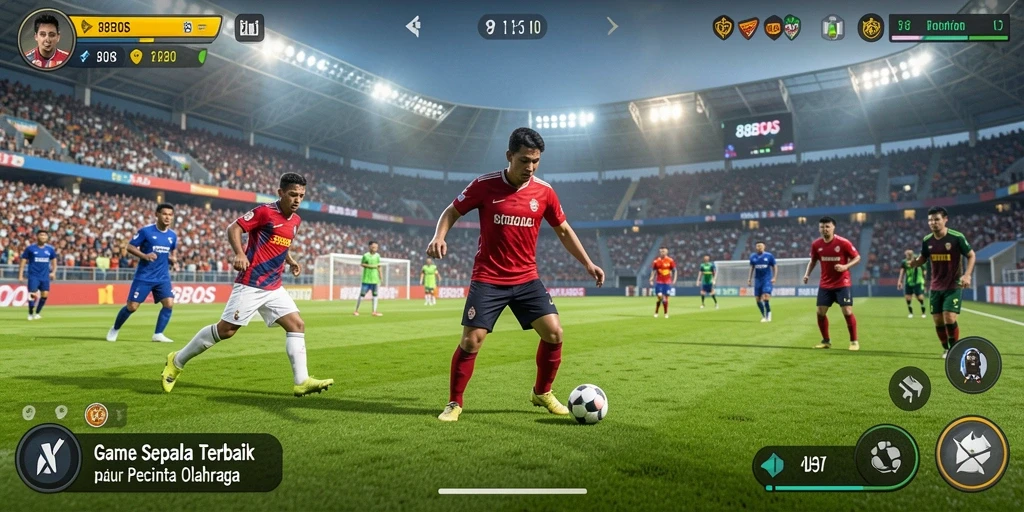 Screenshot gameplay 88BOS yang menampilkan serunya pertandingan sepak bola.