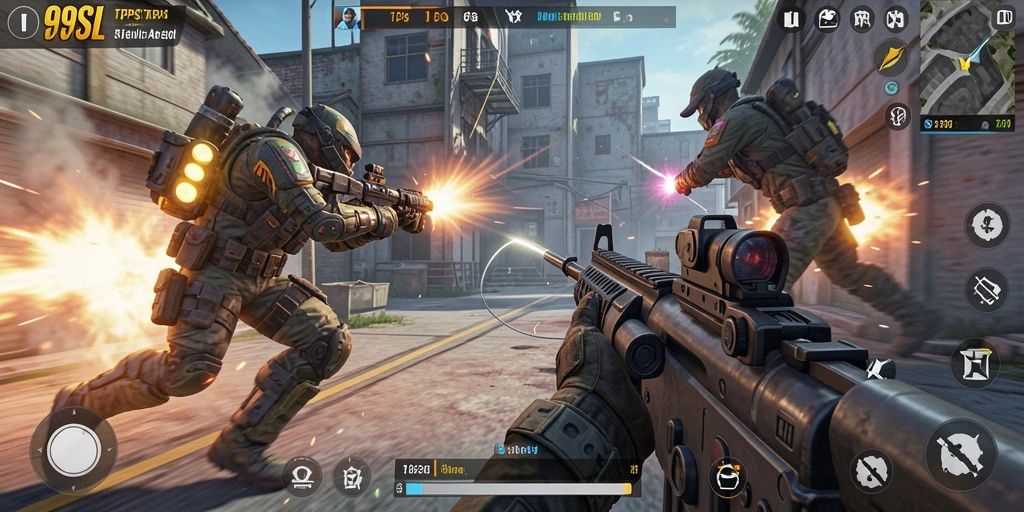 Screenshot gameplay menunjukkan aksi mendebarkan di 99SL.