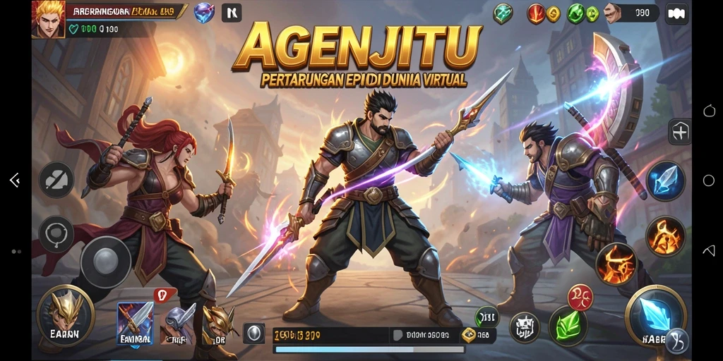Tangkapan layar pertarungan seru dalam AGENJITU.