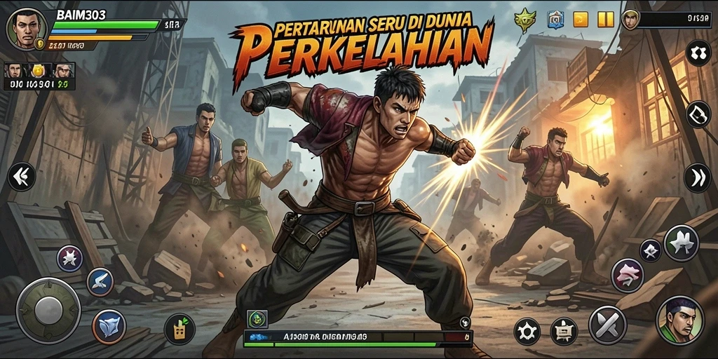 Tampilan menegangkan dari gameplay Fighting BAIM303 yang penuh aksi.