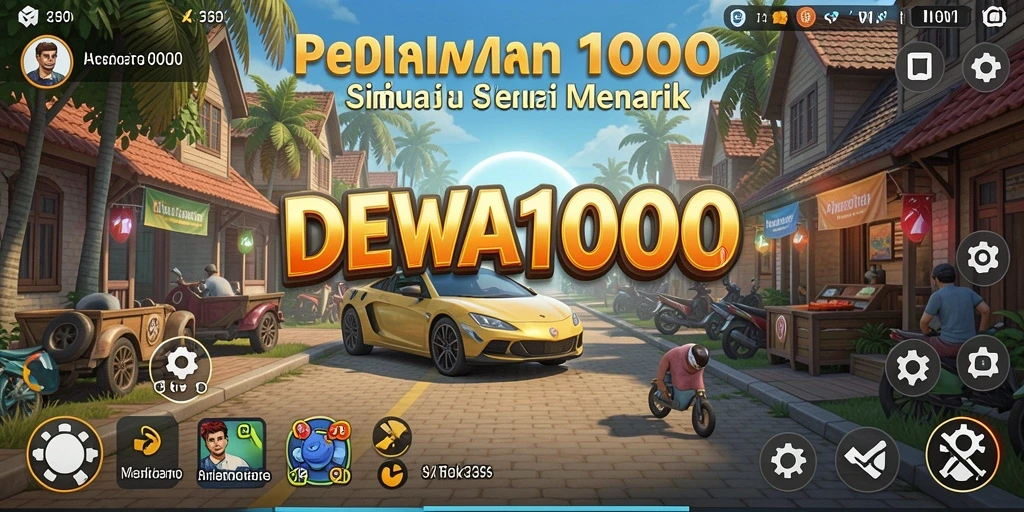 Tangkapan layar gameplay DEWA1000 yang menampilkan interaksi pemain.