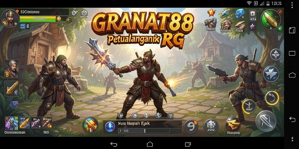 Tampilan gameplay fantastis dalam petualangan RPG.