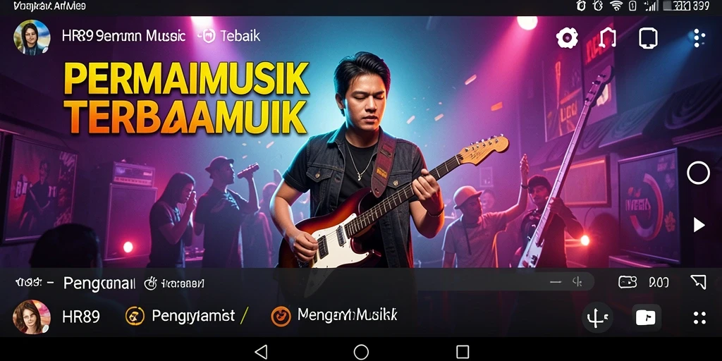 Tampilan gameplay HR89 yang menyenangkan saat memilih lagu.
