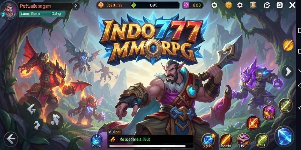 Tampilan gameplay INDO777 menampilkan aksi seru di dunia MMORPG.