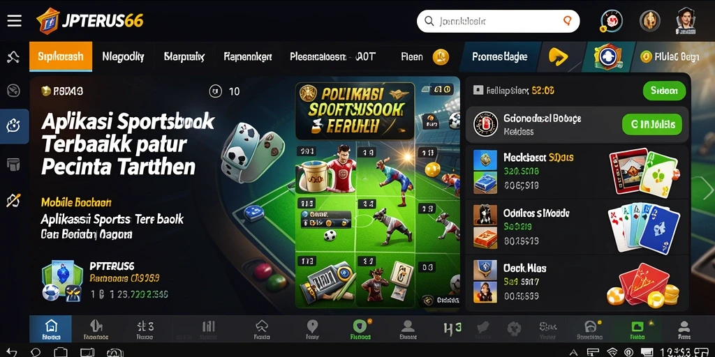 Tampilan gameplay terkini dari aplikasi Sportsbook JPTERUS66 yang menarik.
