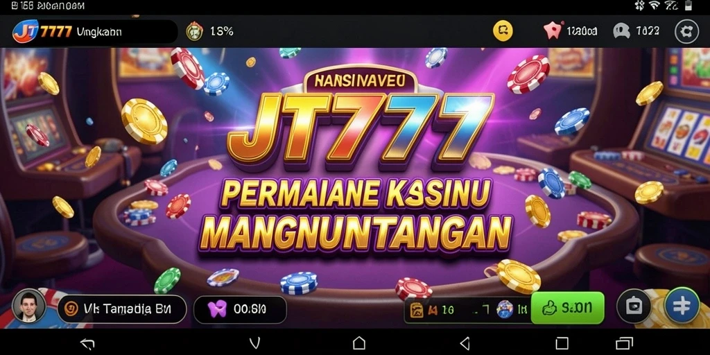 Tampilan gameplay JT777 yang menarik dan penuh warna di dunia Kasino.