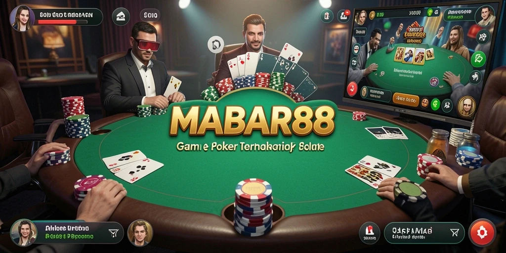 Tampilan menarik dari gameplay Poker di MABAR88
