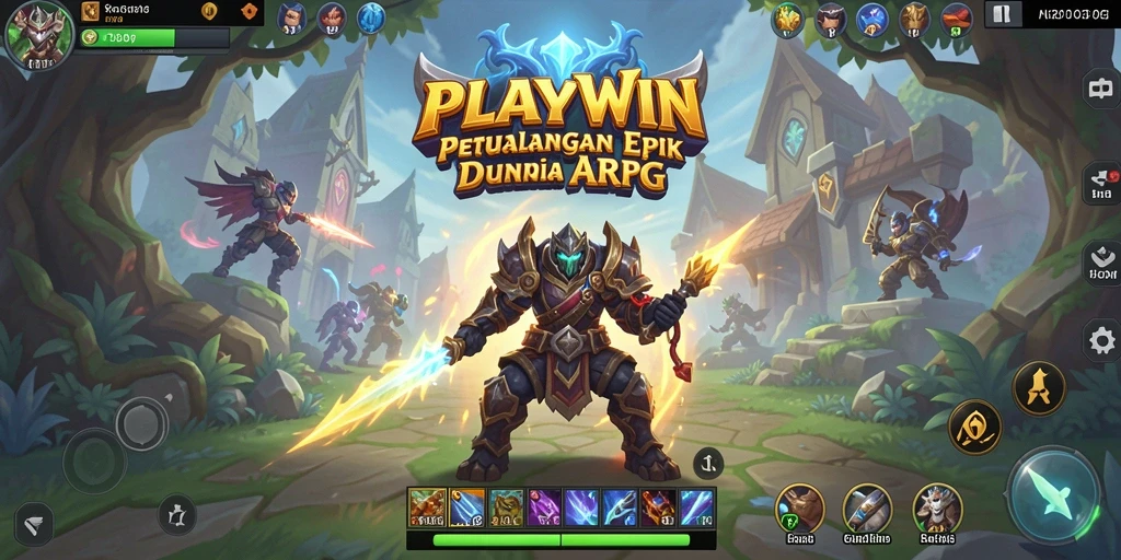 Screenshot menampilkan aksi pertarungan intens di <strong>PLAYWIN</strong>.