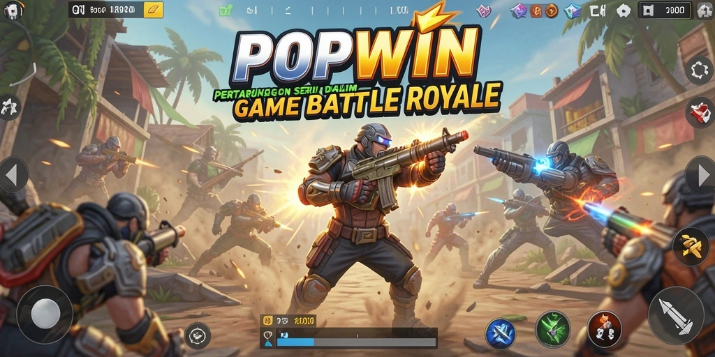 Tampilkan gameplay mendebarkan dalam pertempuran Battle Royale di POPWIN.