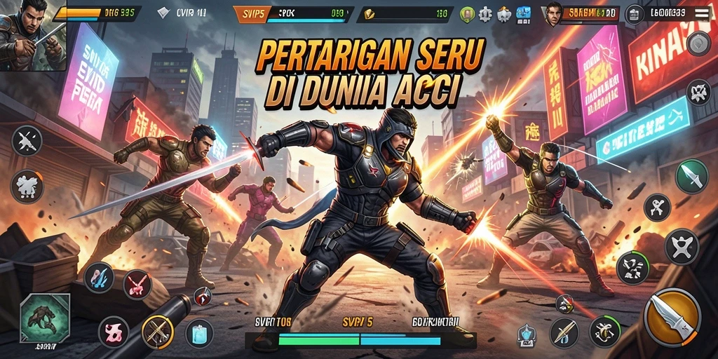 Screenshot utama SVIP5 menampilkan aksi pertarungan yang intens dan mendebarkan.