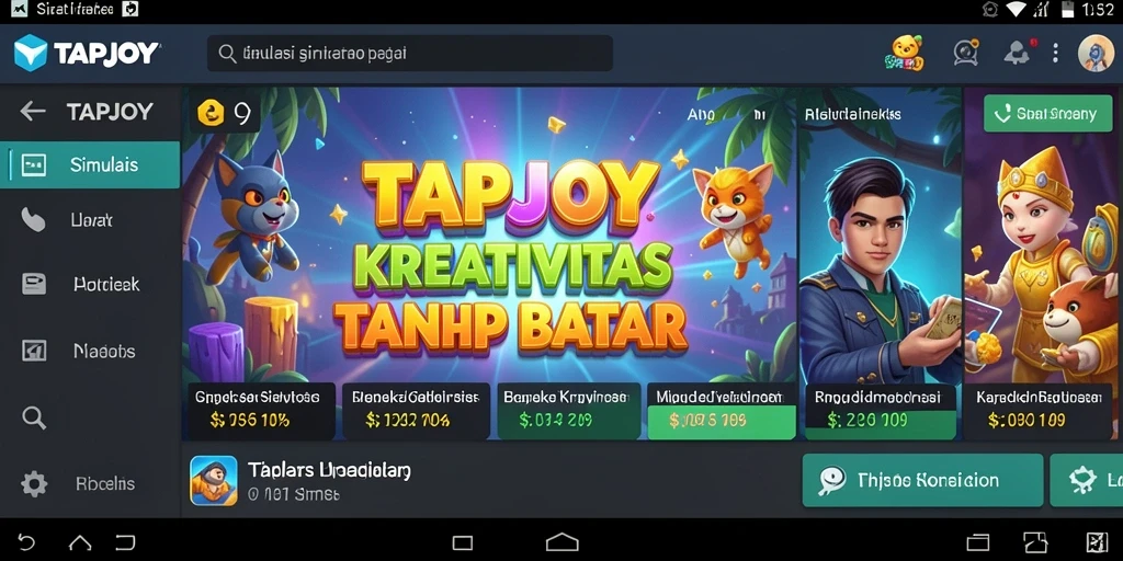 Tampilan gameplay <strong>TAPJOY</strong> yang menarik dan penuh warna dalam dunia simulasi.