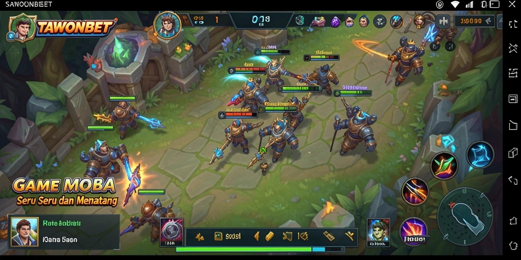 Gameplay TAWONBET yang penuh strategi di arena pertempuran.